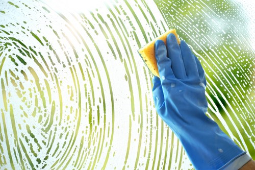 Seasonal house cleaning supplies ready for home maintenance