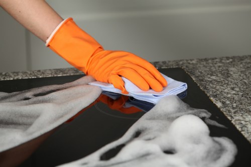 Bathroom deep cleaning during move-out