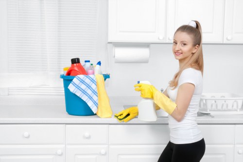 Kitchen surfaces cleaned during move in cleaning