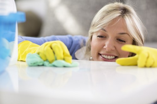 Deep cleaning a fabric sofa in Hackney