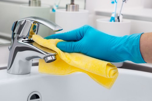 Deep cleaning of a newly finished kitchen after construction work