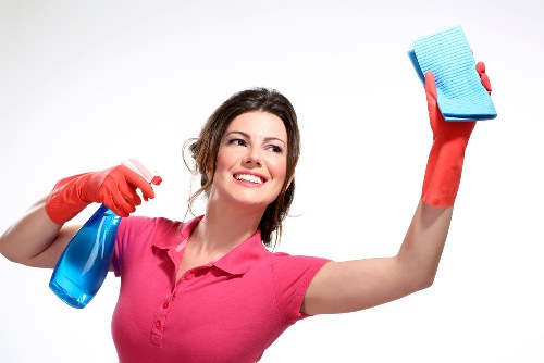 Deep cleaning kitchen surfaces during move out cleaning